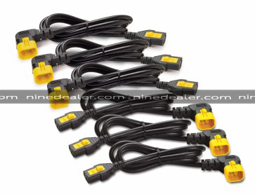 Power Cord Kit (6 ea), Locking, C13 to C14 (90 Degree), 1.8m