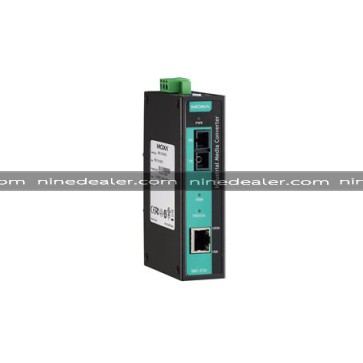 Industrial 10/100BaseT(X) to 100BaseFX media converter, multi mode, SC connector, -40 to 75 °C