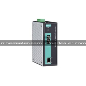 Industrial 10/100BaseT(X) to 100BaseFX media converter, multi-mode, ST, IECEx, -40 to 75°C